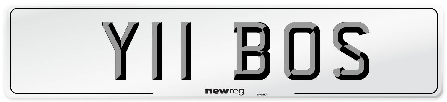 Y11 BOS Number Plate from New Reg